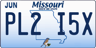 MO license plate PL2I5X