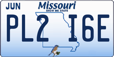 MO license plate PL2I6E