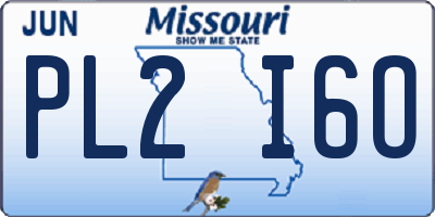 MO license plate PL2I6O