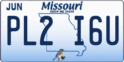 MO license plate PL2I6U
