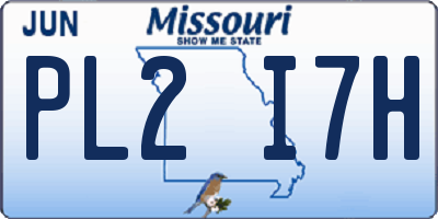 MO license plate PL2I7H