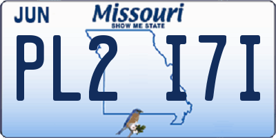MO license plate PL2I7I