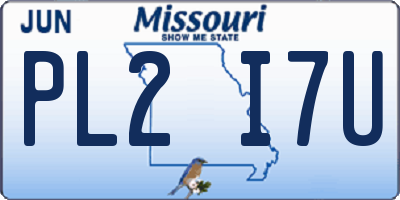 MO license plate PL2I7U
