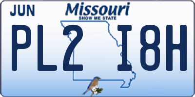 MO license plate PL2I8H
