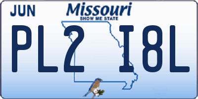 MO license plate PL2I8L