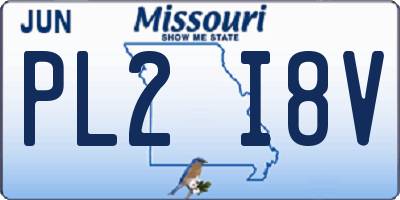 MO license plate PL2I8V
