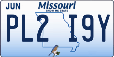 MO license plate PL2I9Y