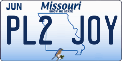 MO license plate PL2J0Y
