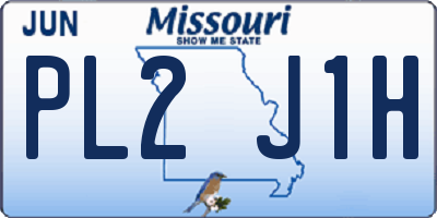 MO license plate PL2J1H