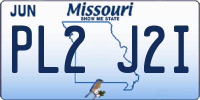 MO license plate PL2J2I