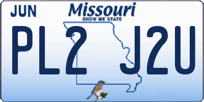 MO license plate PL2J2U