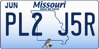 MO license plate PL2J5R