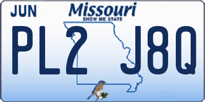 MO license plate PL2J8Q