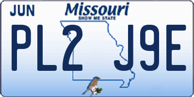 MO license plate PL2J9E