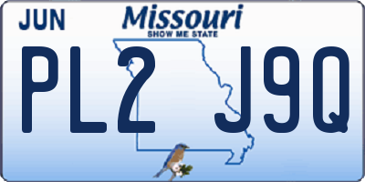 MO license plate PL2J9Q