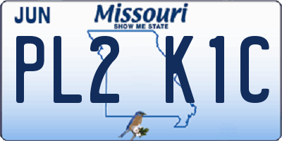 MO license plate PL2K1C