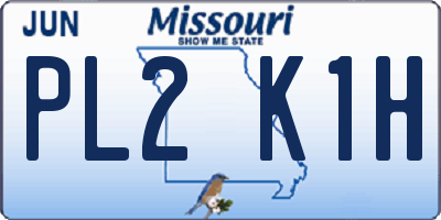 MO license plate PL2K1H