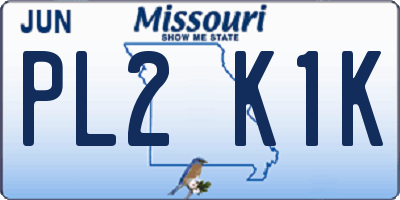 MO license plate PL2K1K