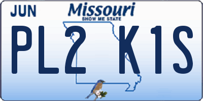 MO license plate PL2K1S