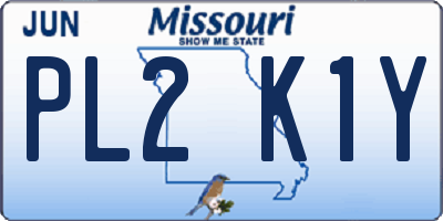 MO license plate PL2K1Y