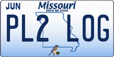 MO license plate PL2L0G