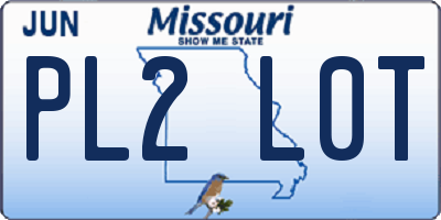 MO license plate PL2L0T