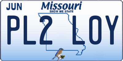 MO license plate PL2L0Y