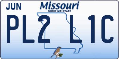 MO license plate PL2L1C