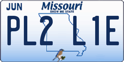 MO license plate PL2L1E