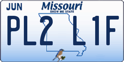 MO license plate PL2L1F
