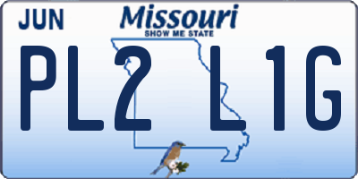 MO license plate PL2L1G