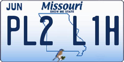 MO license plate PL2L1H