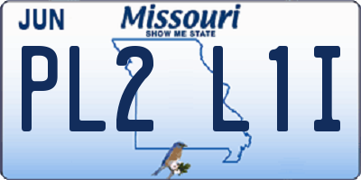 MO license plate PL2L1I