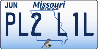MO license plate PL2L1L