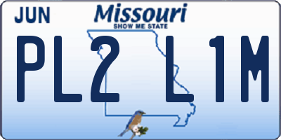 MO license plate PL2L1M
