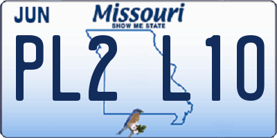 MO license plate PL2L1O
