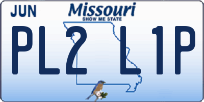MO license plate PL2L1P