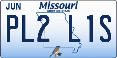 MO license plate PL2L1S