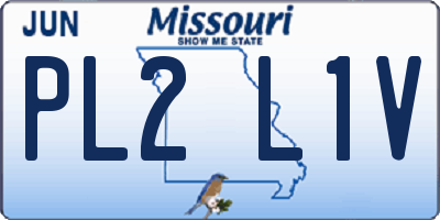 MO license plate PL2L1V