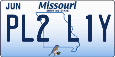 MO license plate PL2L1Y