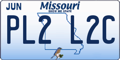 MO license plate PL2L2C