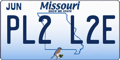 MO license plate PL2L2E