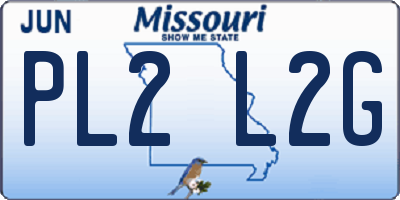 MO license plate PL2L2G