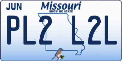 MO license plate PL2L2L