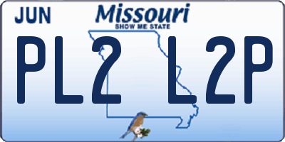 MO license plate PL2L2P