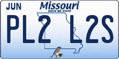 MO license plate PL2L2S