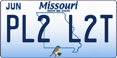 MO license plate PL2L2T