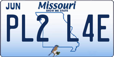 MO license plate PL2L4E