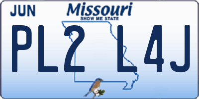 MO license plate PL2L4J