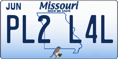 MO license plate PL2L4L